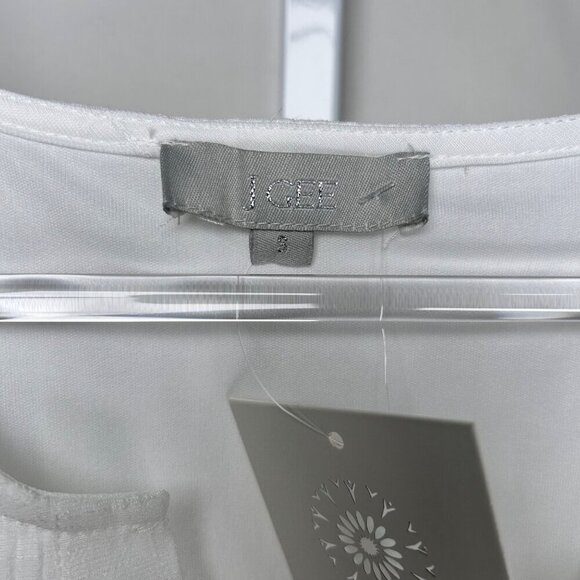 J. Gee White Lace Maxi Dress Size Small Flowy Wedding Engagement Beach Summer - Picture 9 of 9